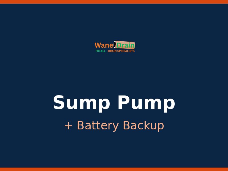 Sump pump and battery backup installation